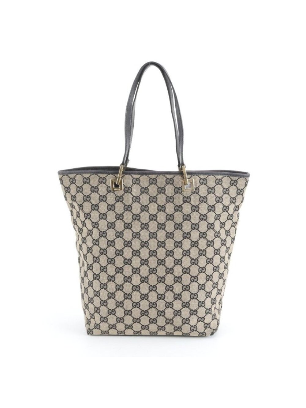 Gucci GG Canvas Leather Tote Bag Shoulder